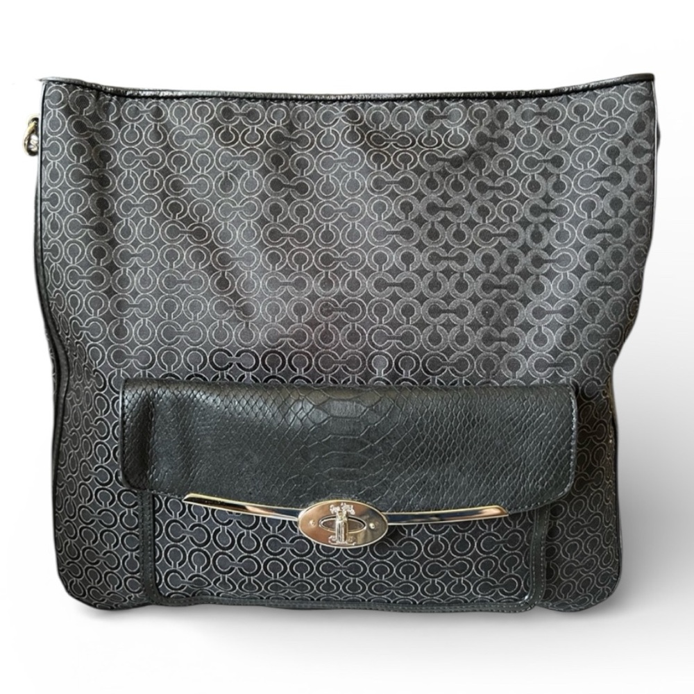 Coach Handbag Madison OP Art Pearlescent Signature Large K1373-27906 - NWOT